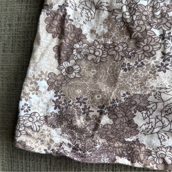 Vintage Y2K Jennifer Moore Tan Beige Floral Cropped Tank Top Women’s Size Large - Picture 6 of 15